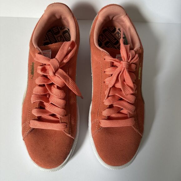 PUMA Suede Classic Coral Low Profile Lace-up Sneakers Tennis Shoes Womens 8 - Picture 4 of 11